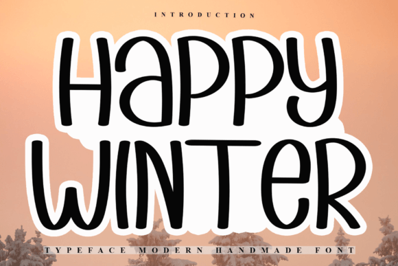 Happywinter: A Festive Typeface for Holiday Editorial Design