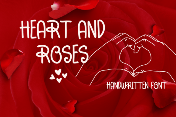 Heart and Roses Font for Creative Projects