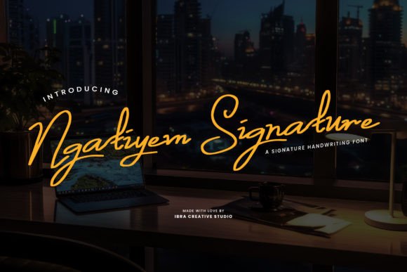 Ngatiyem Signature: A Handwritten Font for Makers