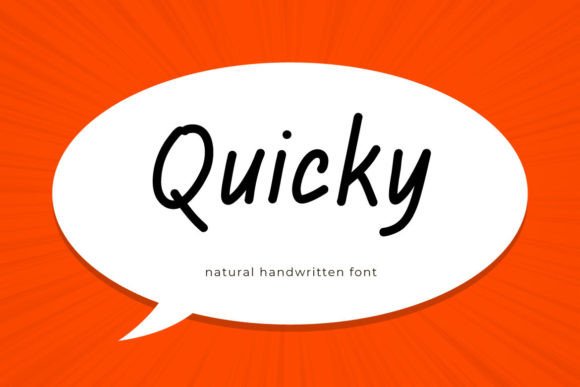 Quicky: A Natural Handwritten Typeface for Authentic Branding