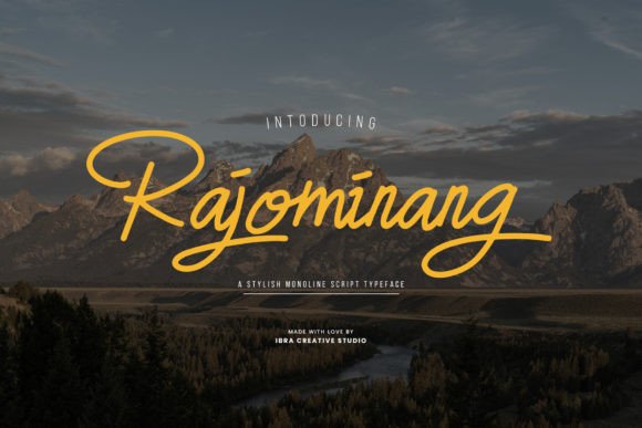 Rajominang: The Monoline Script Typeface for Polished Brands